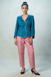 Curved Detailing Blazer - Combo