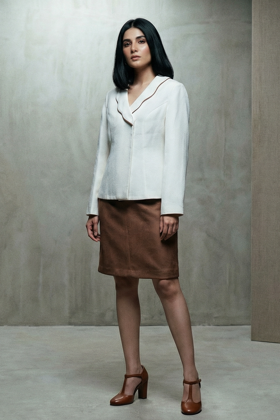 Collar detailed blazer