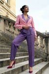 Cropped Colour Blocking Blazer - Combo