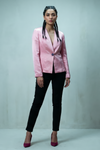 Blazer with Floral Button
