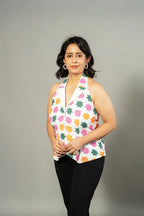 Halter neck collared shirt - SSWAI