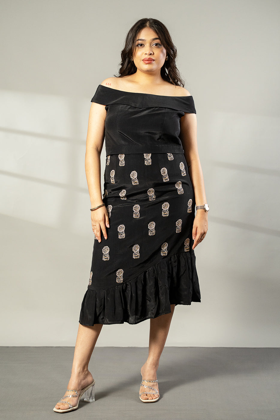 Gramophone embroidered co-ord