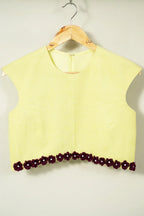 Floral embroidered crop top - SSWAI