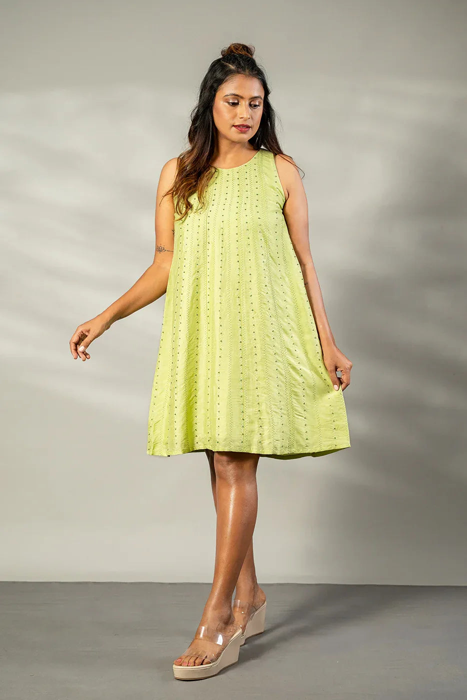 Panelled embroidered Dresss - SSWAI