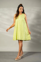 Panelled embroidered Dresss - SSWAI