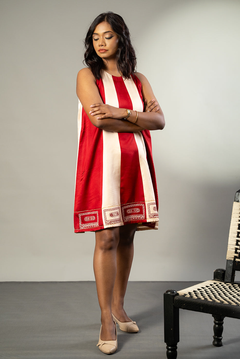 Cassette panelled dress