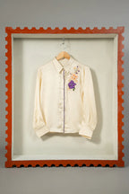 Shirt with floral applique - SSWAI