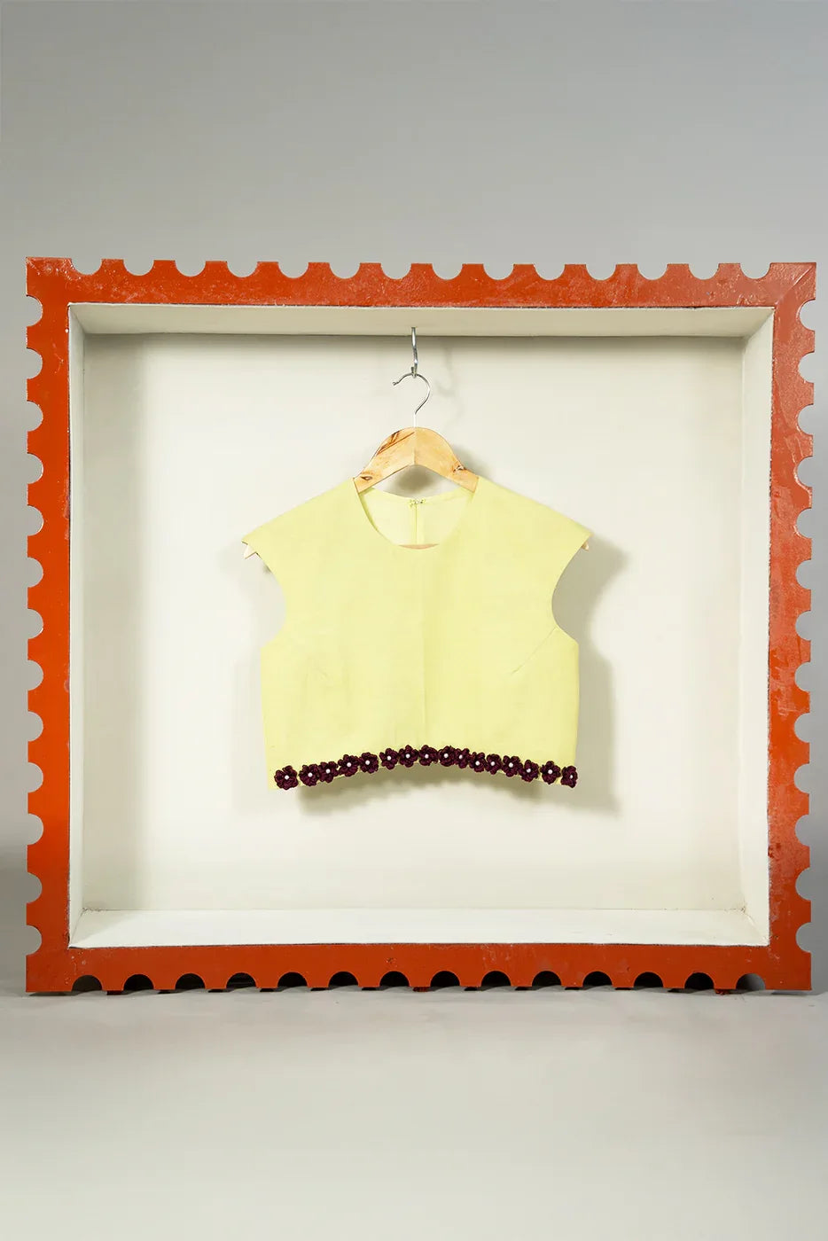 Floral embroidered crop top - SSWAI