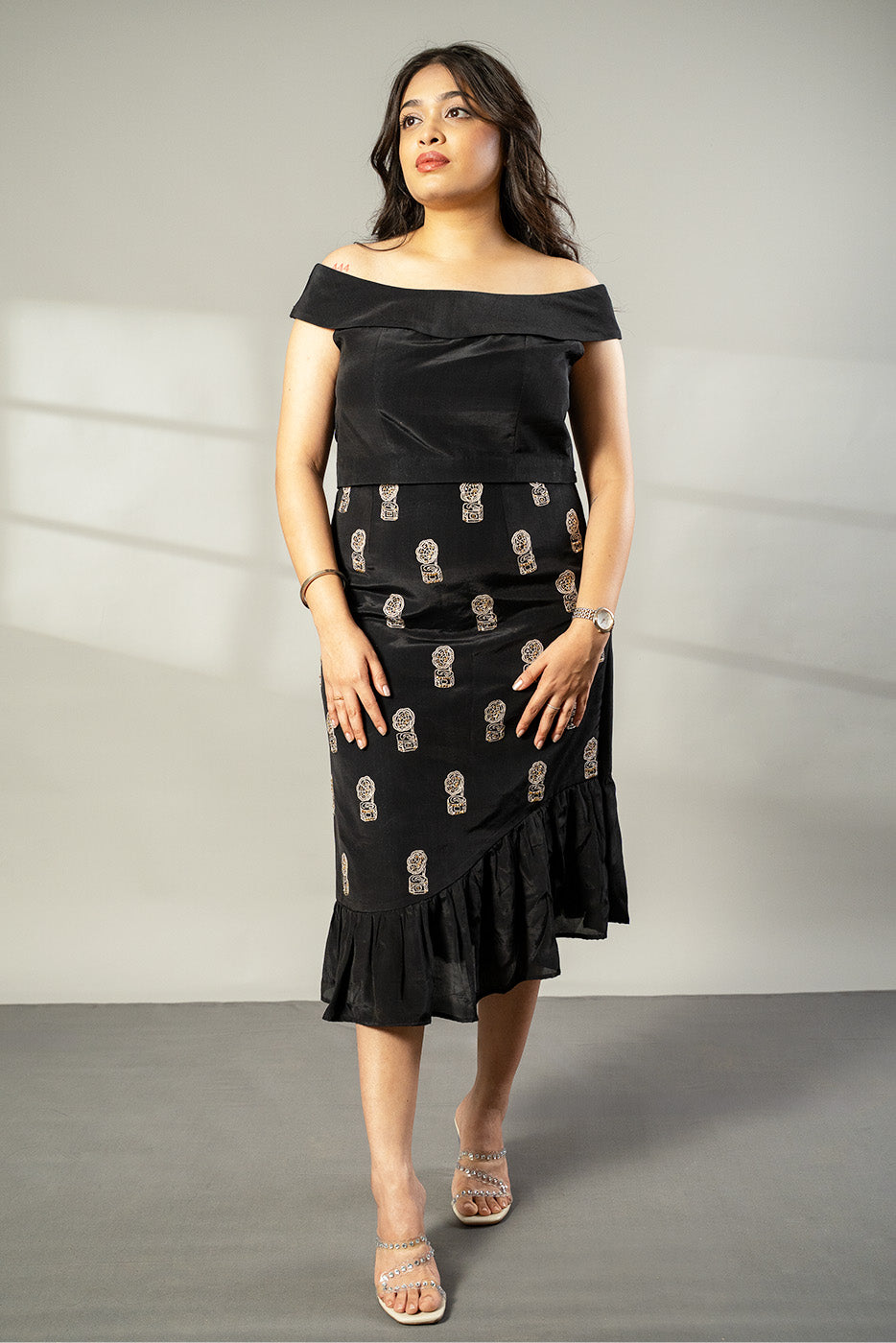 Gramophone embroidered co-ord