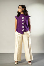 Mandarin collar top - SSWAI