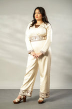 Stamp embroidery jumpsuit - SSWAI