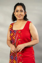 Red woven dress - SSWAI