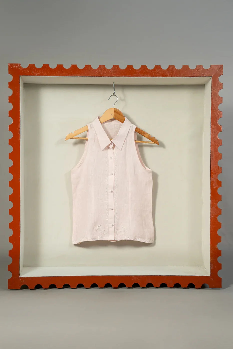 Floral embroidery shirt - SSWAI