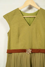 A-line dress with statement belt - SSWAI