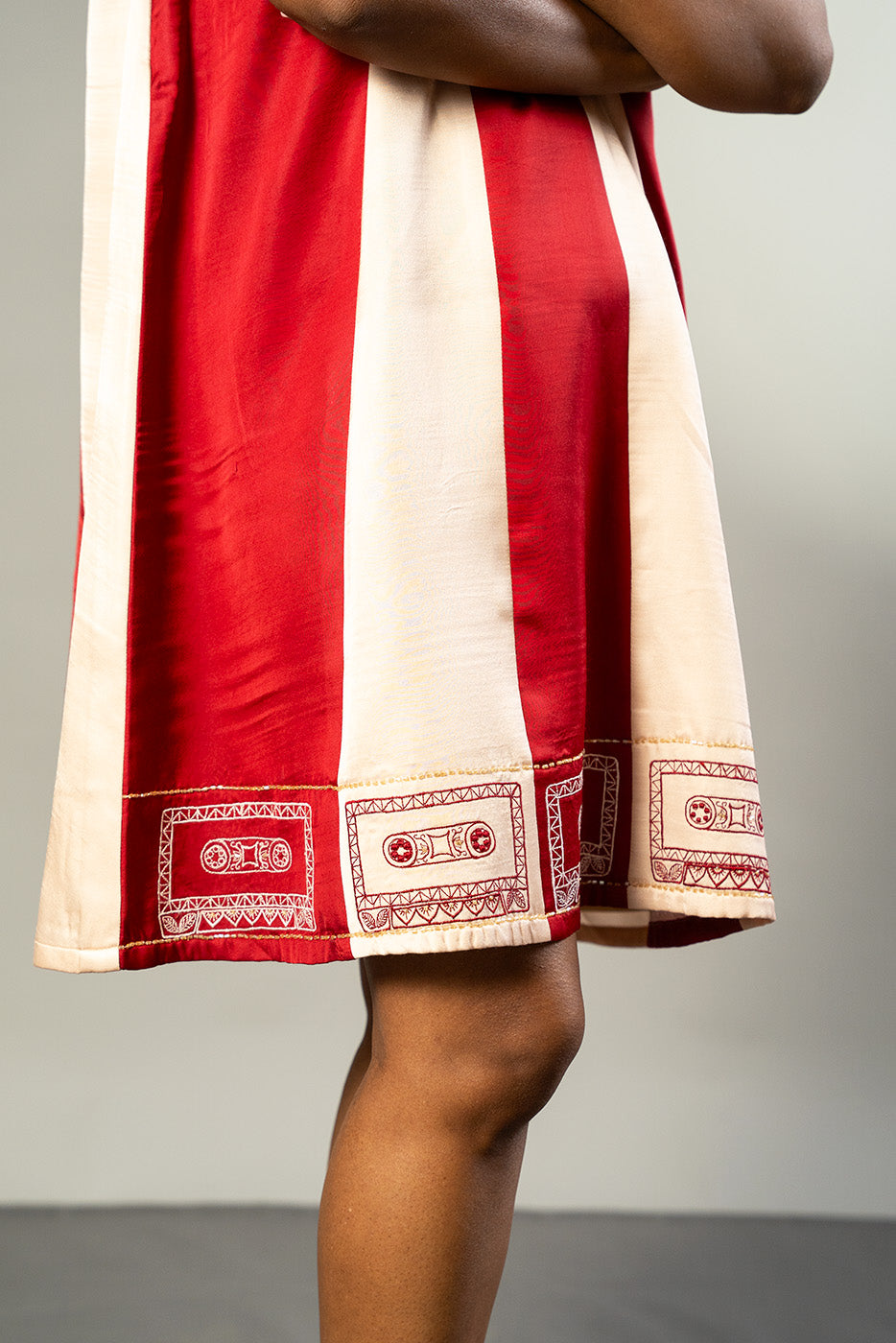 Cassette panelled dress