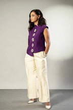 Mandarin collar top - SSWAI