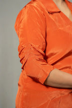 V-neck collared top - SSWAI