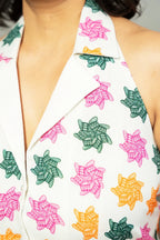 Halter neck collared shirt - SSWAI