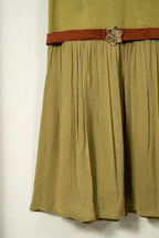 A-line dress with statement belt - SSWAI