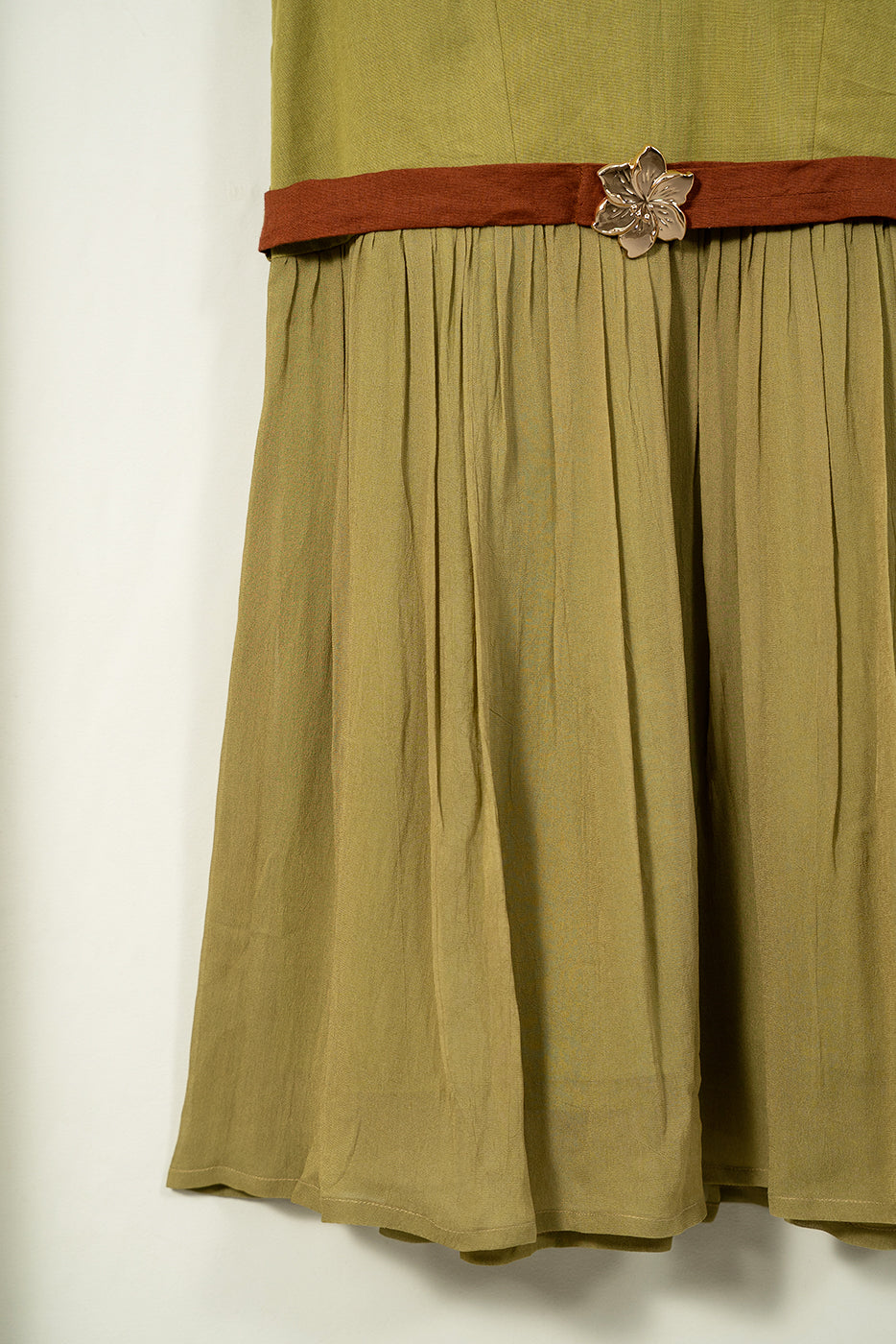 A-line dress with statement belt