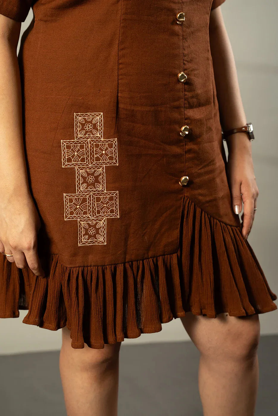 Asymmetric Shirt Dress - SSWAI