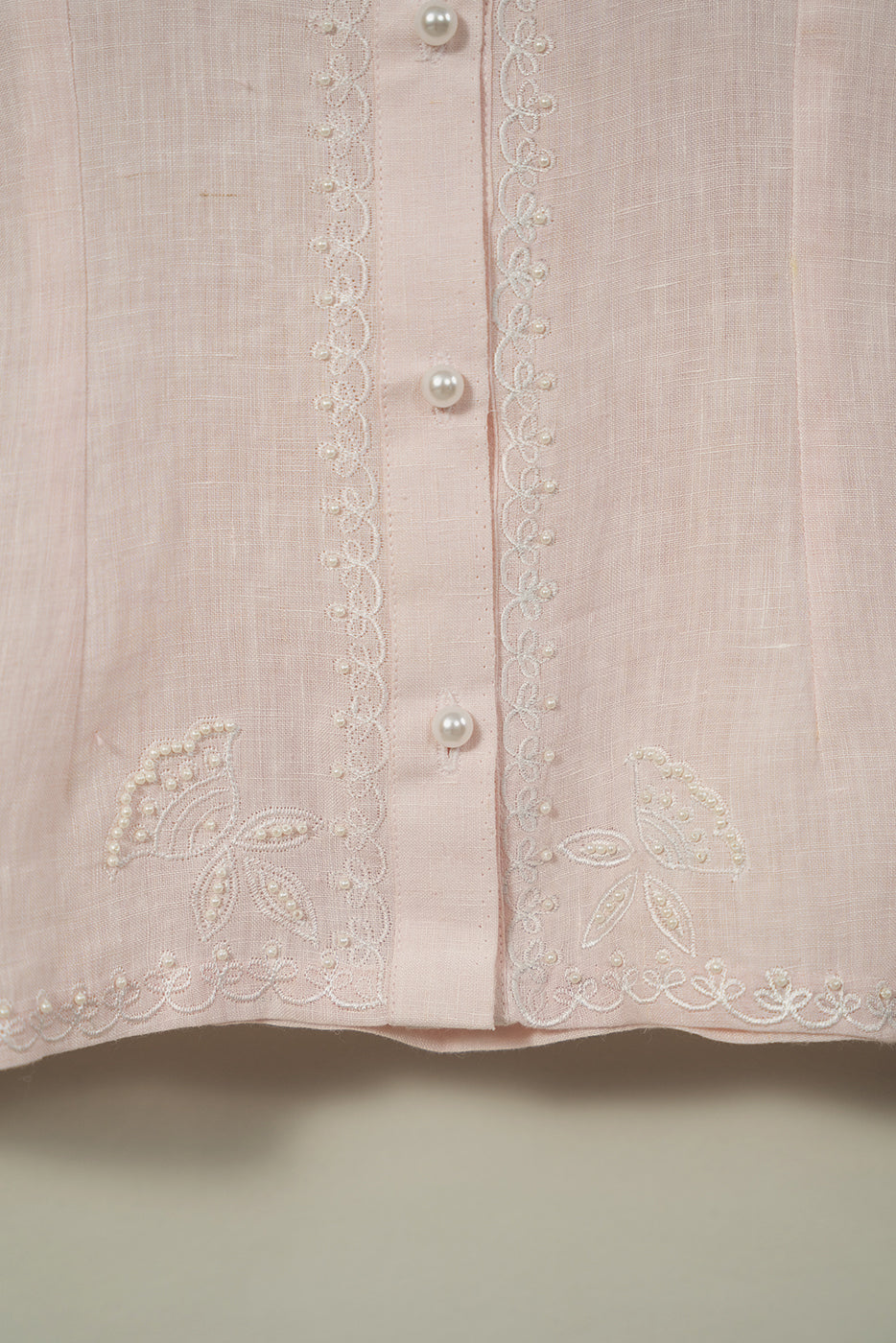 Floral embroidery shirt