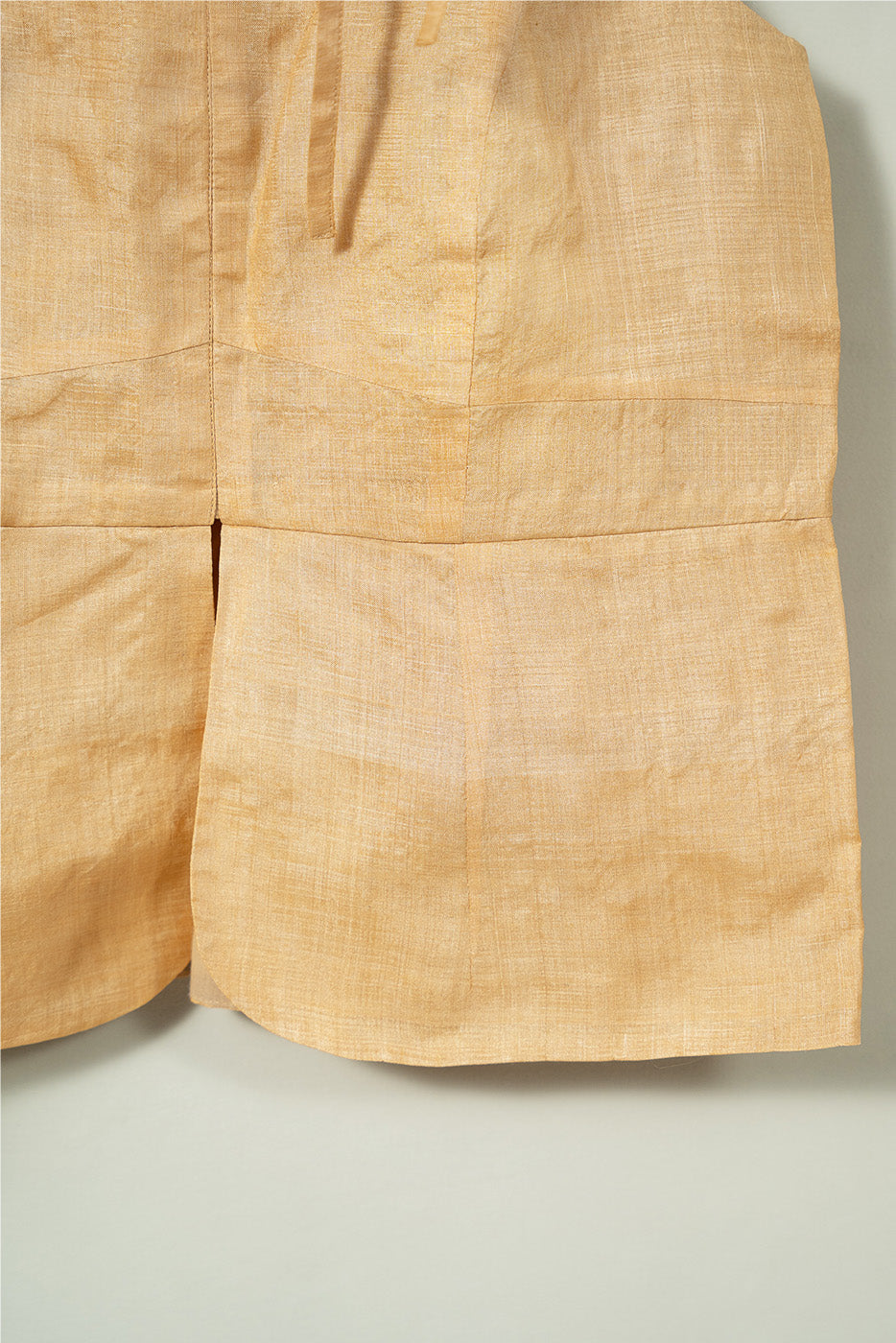 Mandrian collar muga silk top