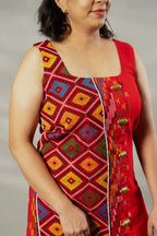 Red woven dress - SSWAI