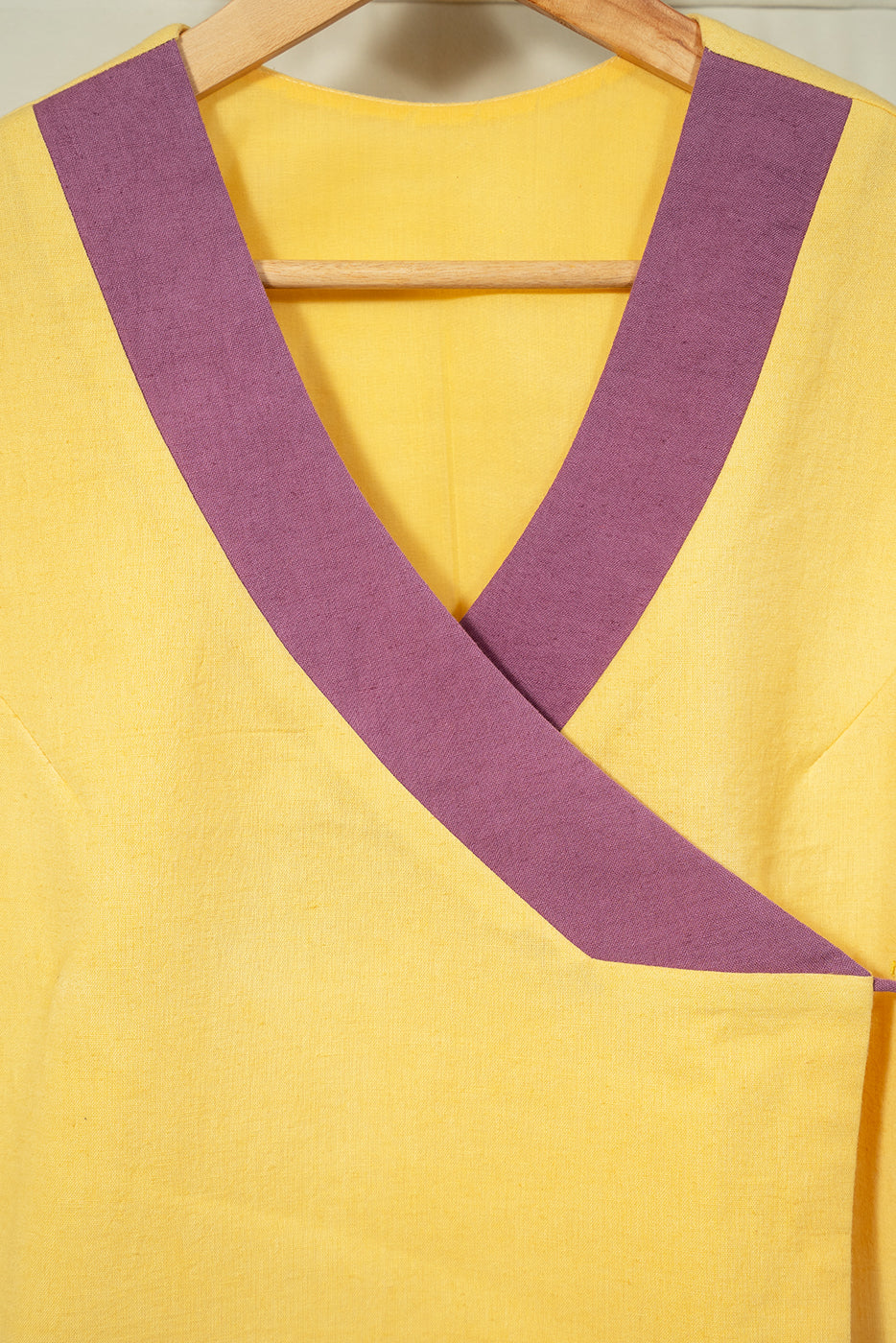 Wrap colour blocking top