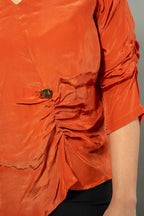 V-neck collared top - SSWAI