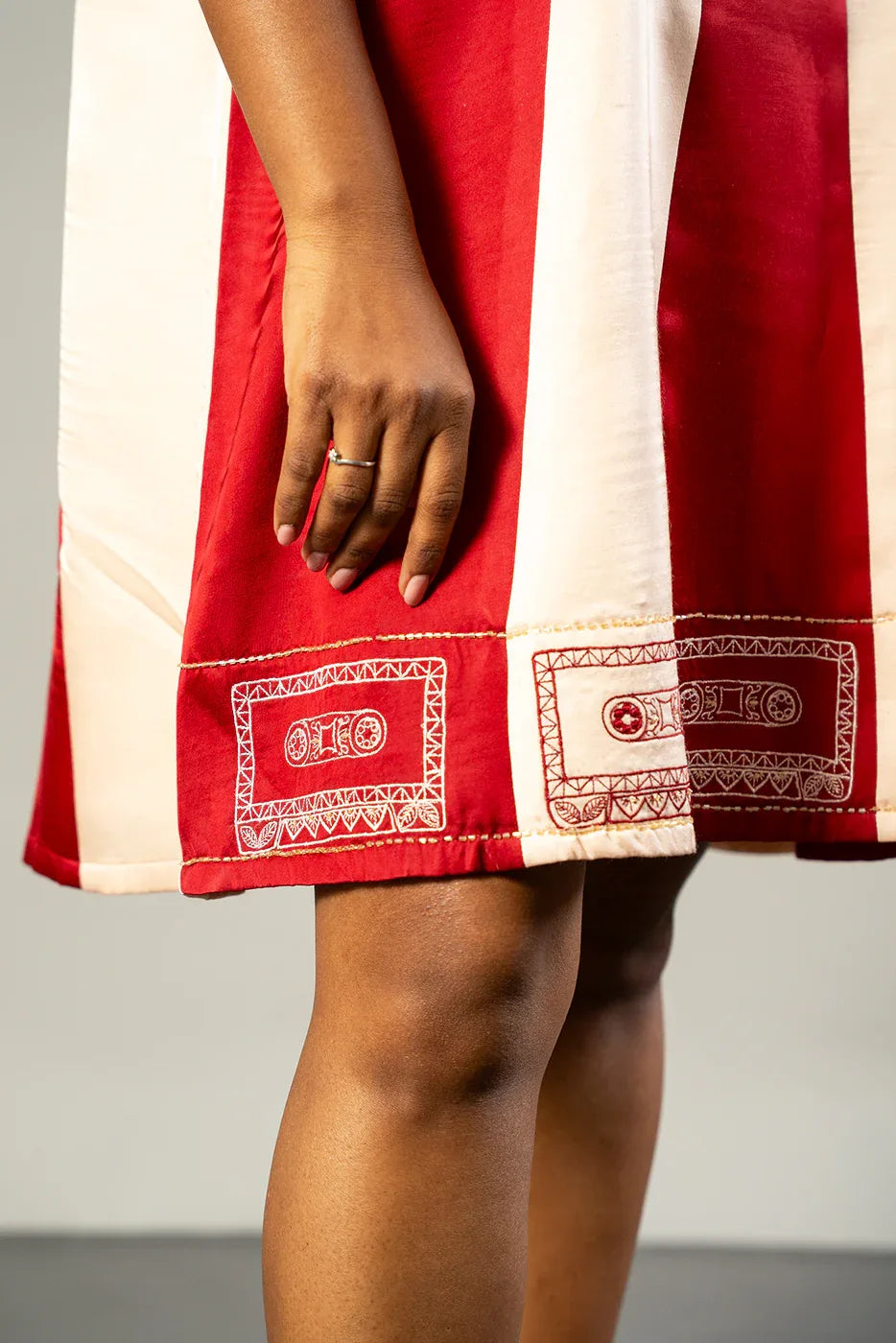 Cassette panelled dress - SSWAI