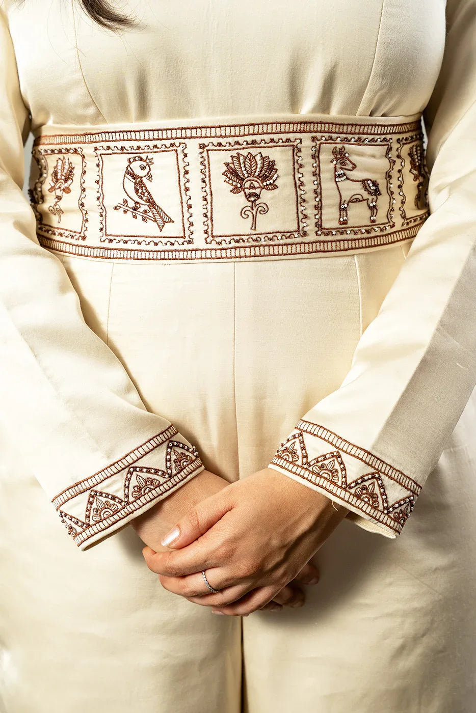Stamp embroidery jumpsuit - SSWAI