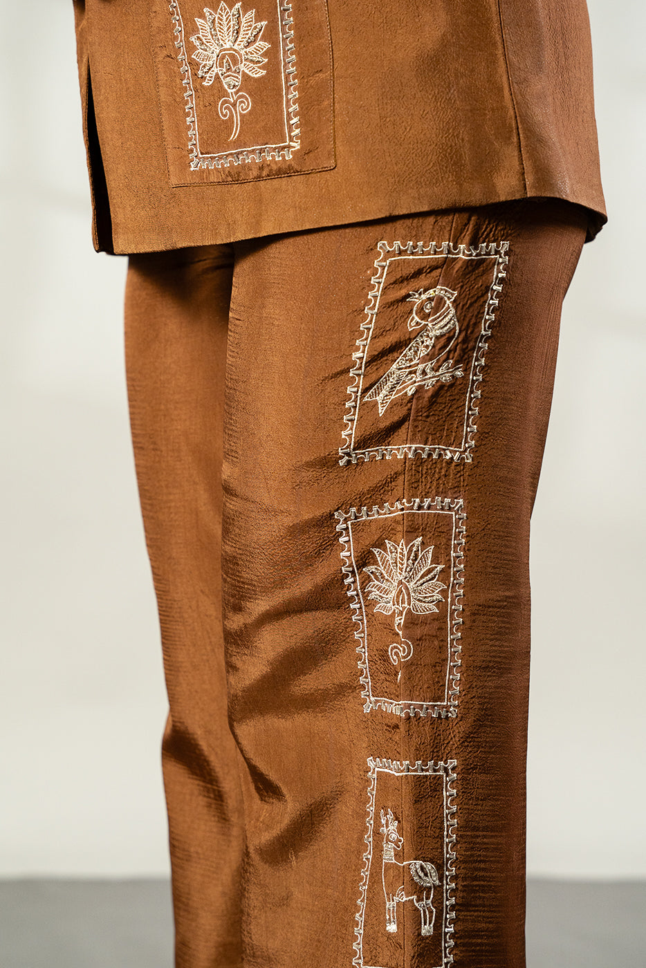 Stamp embroidered co-ord