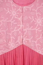 Embroidered vest with pleats - SSWAI