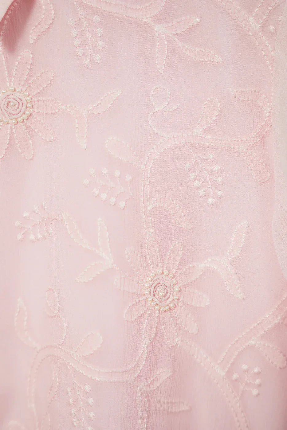 Embroidered georgette shirt - SSWAI