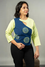 Asymmetric colour blocking top - SSWAI