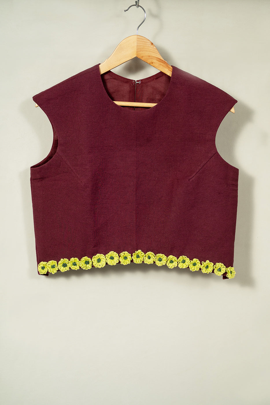 Floral embroidered crop top