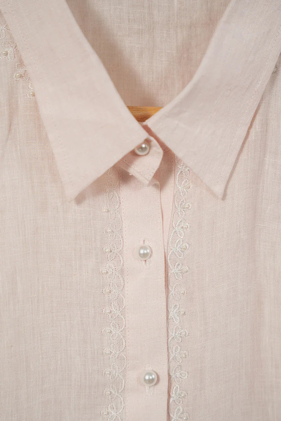 Floral embroidery shirt - SSWAI