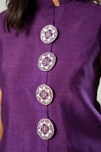 Mandarin collar top - SSWAI