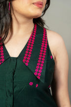 Oversized collar pleat dress - SSWAI