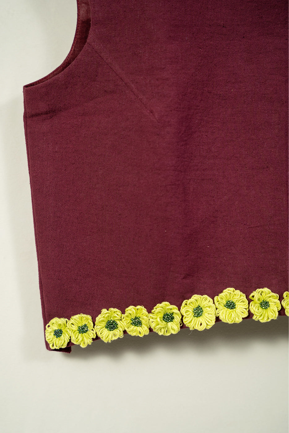 Floral embroidered crop top