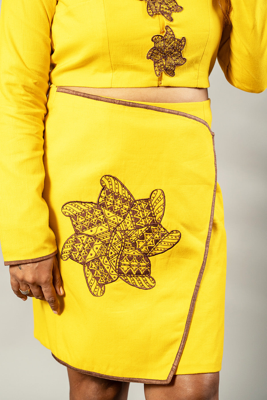 Pin wheel  embroidered co-ord