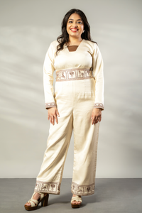 Stamp Embroidered Jumpsuit