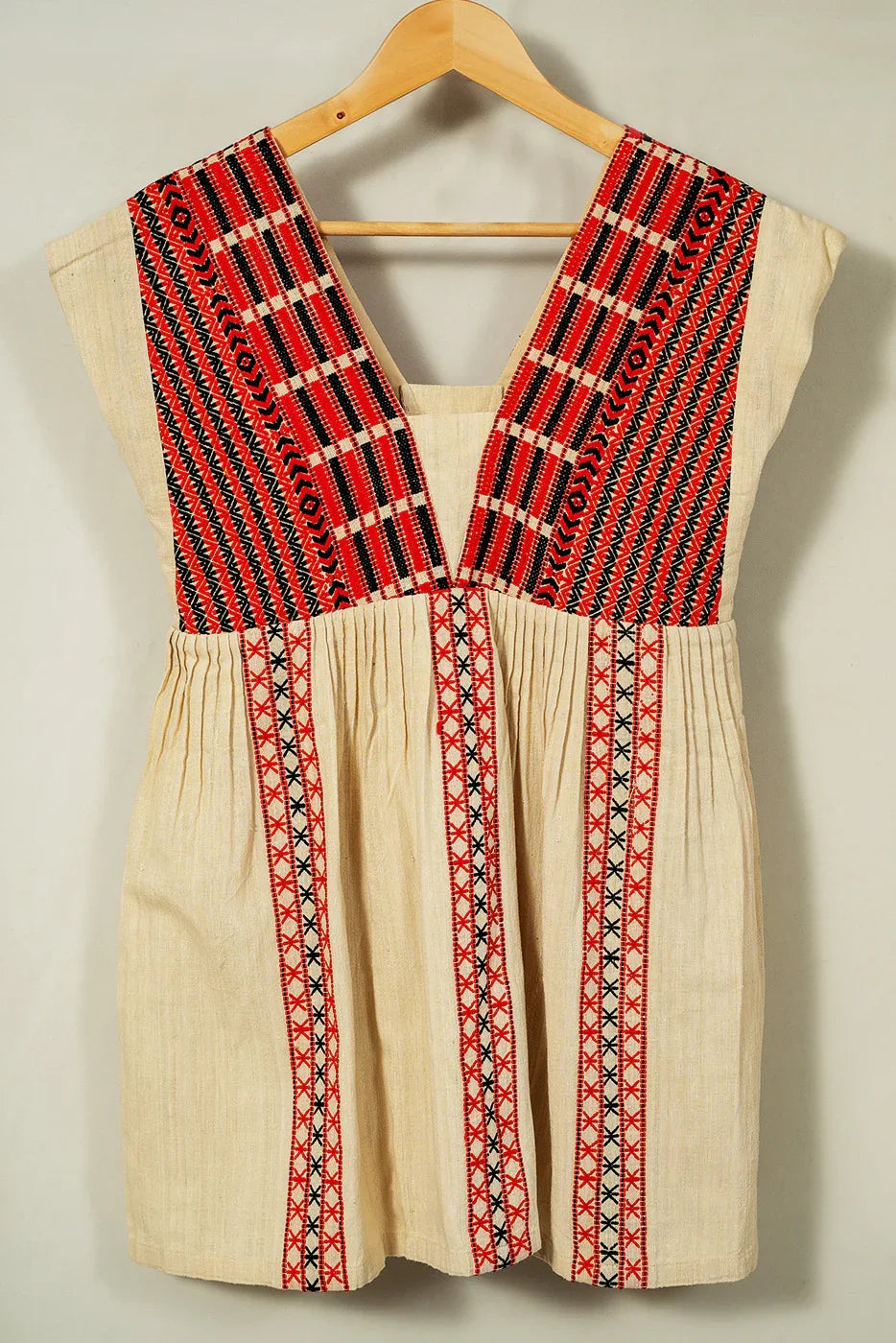 V-neck eri silk dress - SSWAI