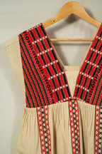 V-neck eri silk dress - SSWAI