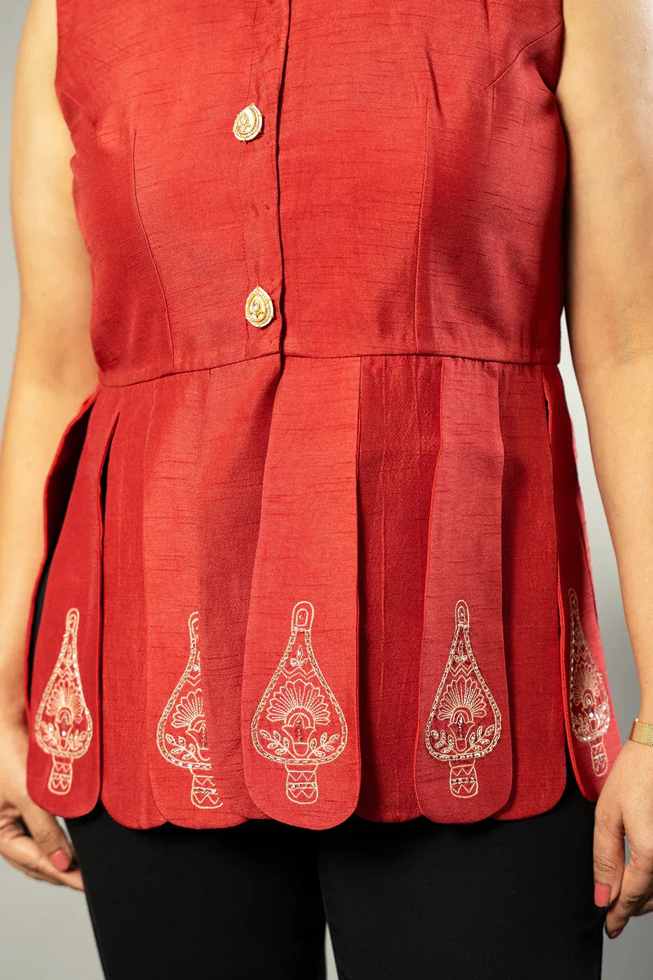 Embroidered kali top - SSWAI