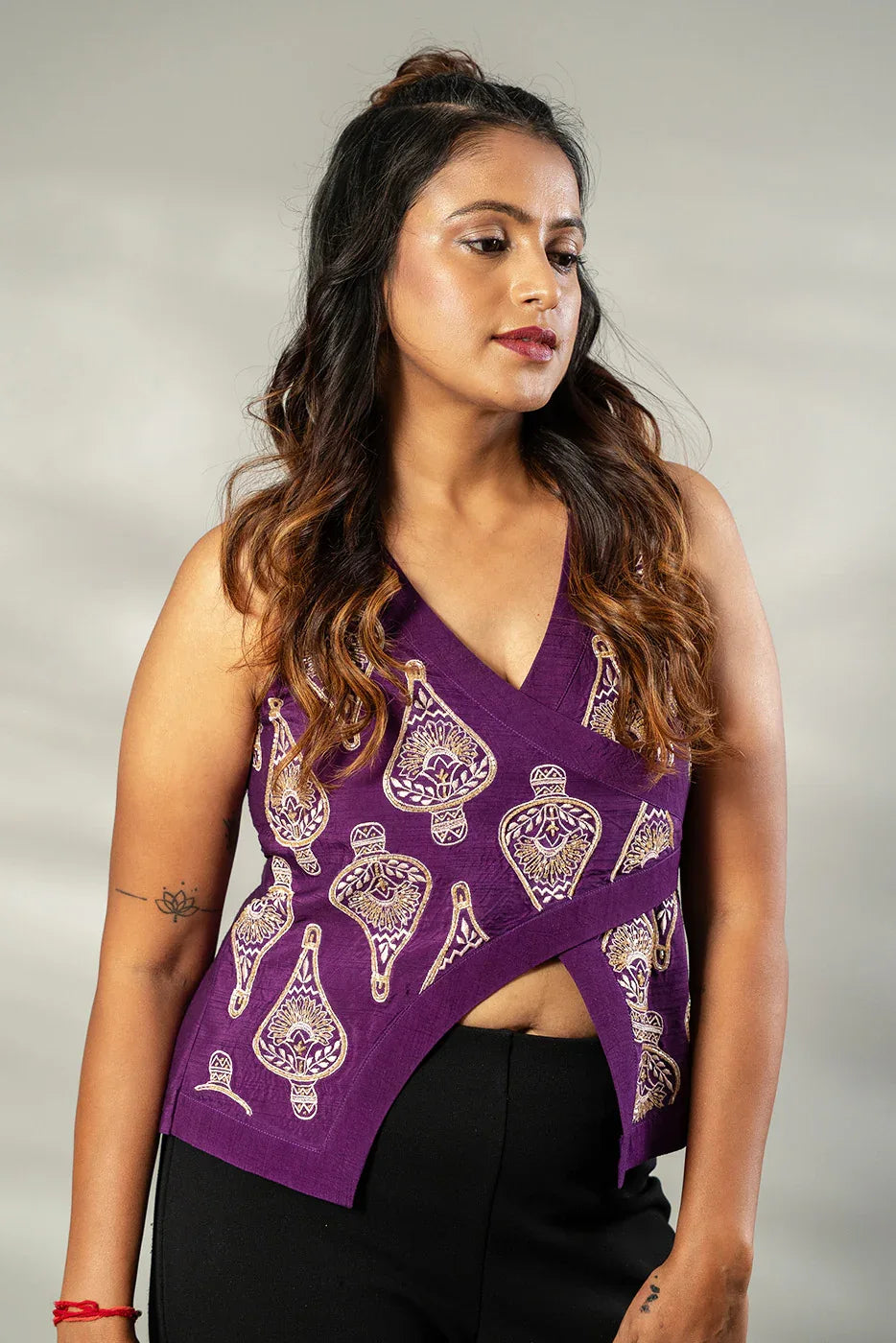 Asymmetric wrap top - SSWAI