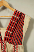V-neck eri silk dress - SSWAI