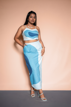 Waved Colour Blocked co-ord