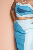 Waved Colour Blocked co-ord